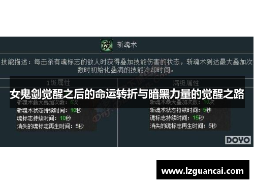 女鬼剑觉醒之后的命运转折与暗黑力量的觉醒之路